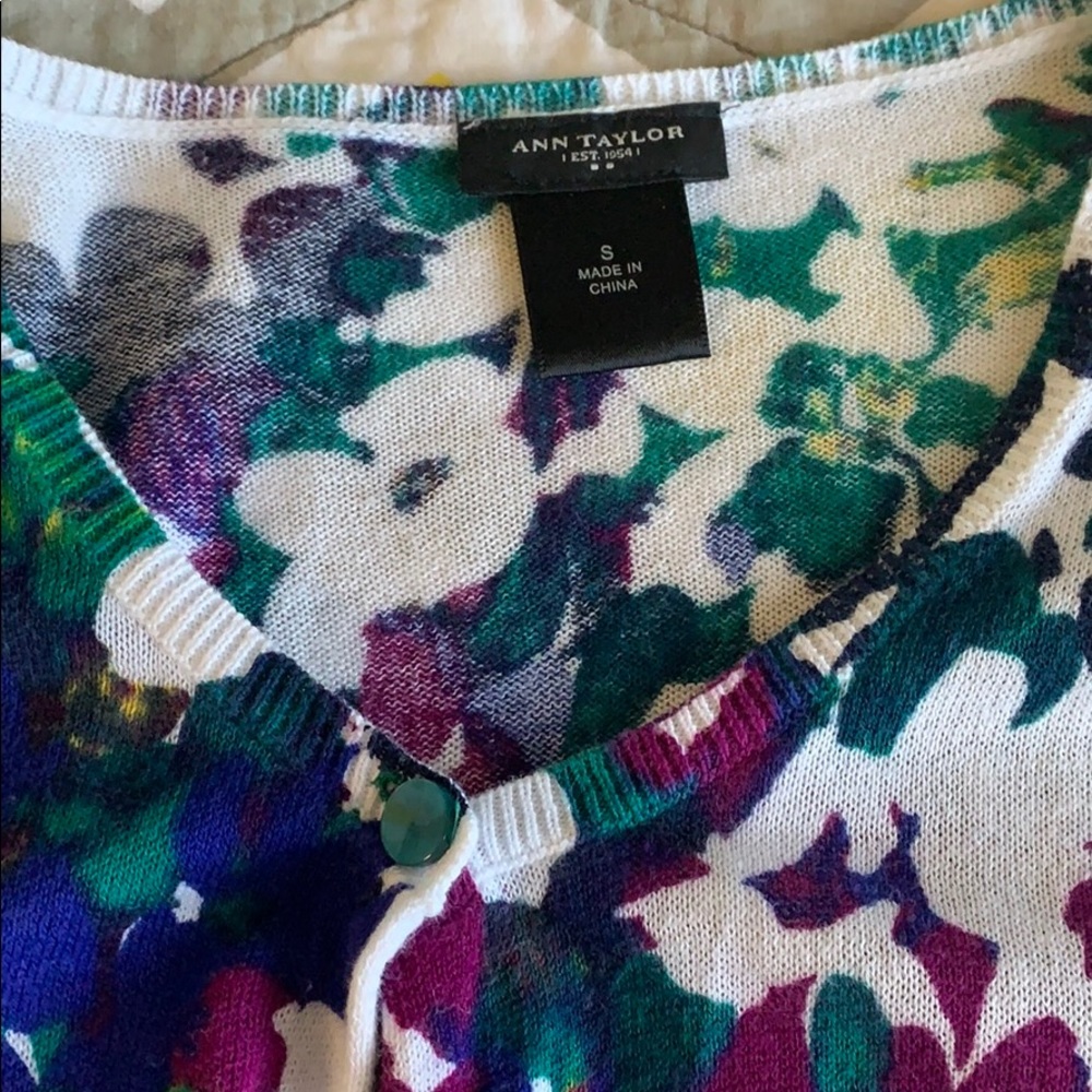Ann Taylor light multicolored cardigan - Picture 3 of 4